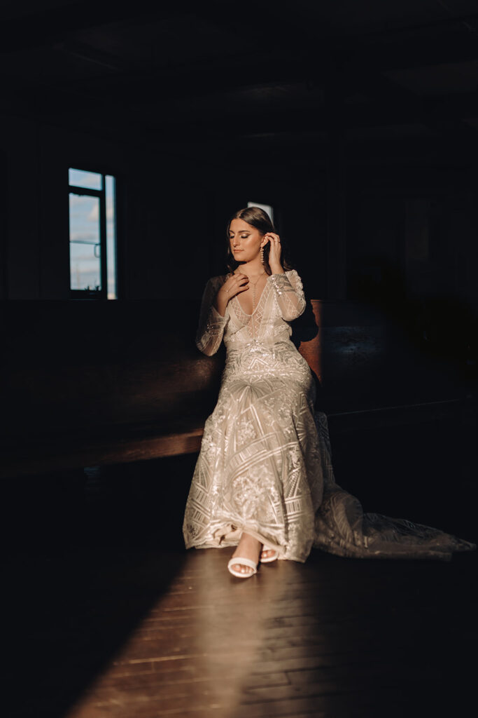 bride at industrial wedding venue warehouse 435 in lebanon, pa