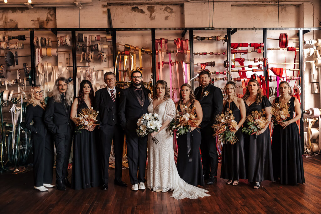 bridal party at patterson new jersey wedding venue
