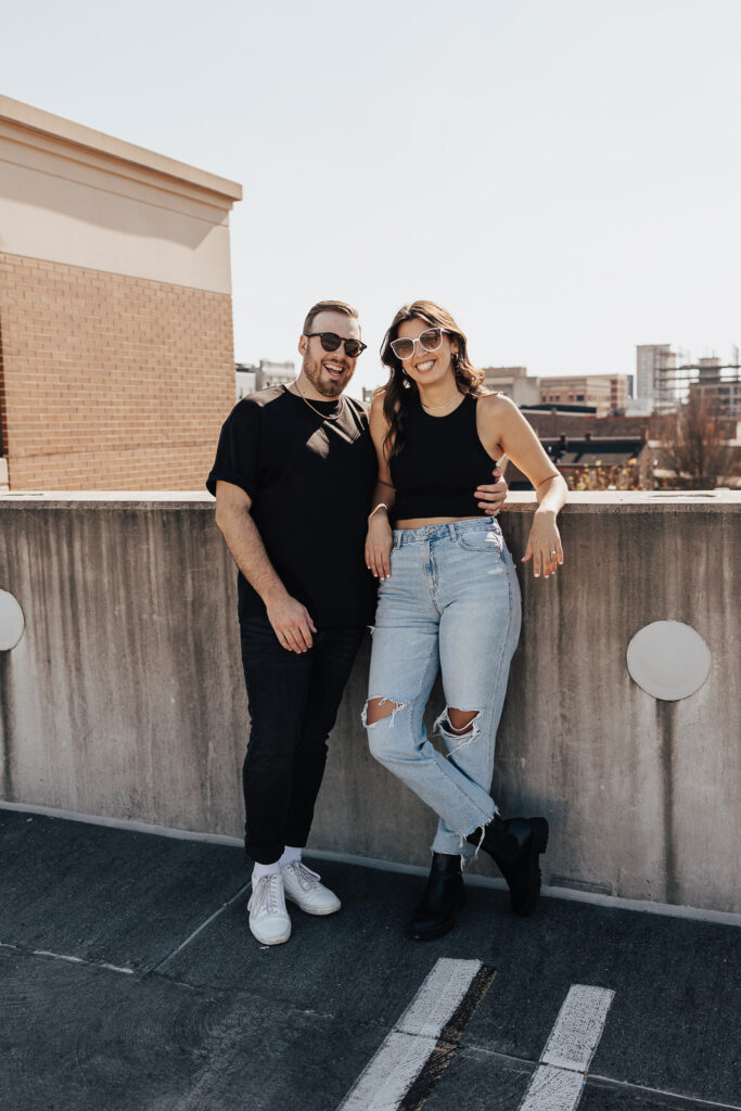 rooftop Engagement Photos in Lancaster, PA