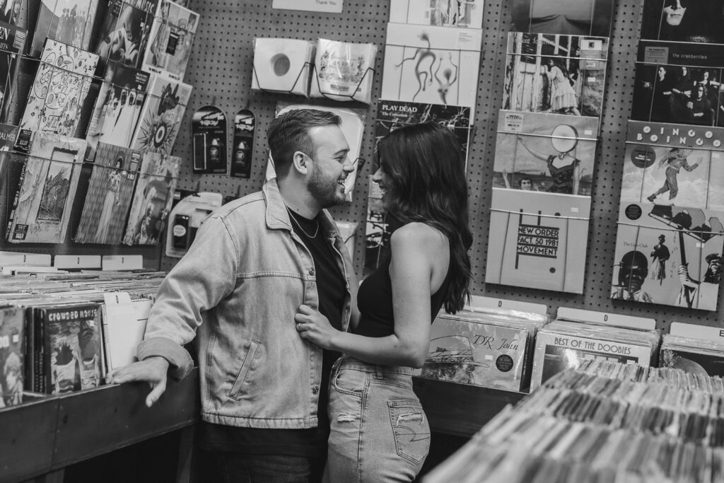 record store Engagement Photos in Lancaster, PA